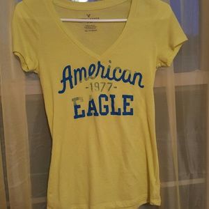 American Eagle distressed fitted top
