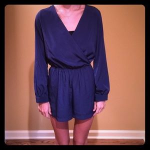 Size L Navy Silky Romper