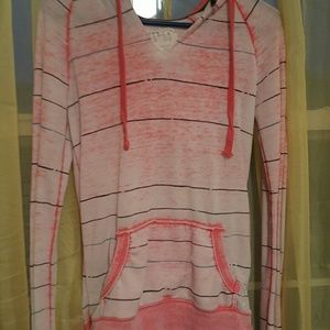 Cute striped distressed sweatshirt