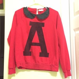 Red thin long sleeve