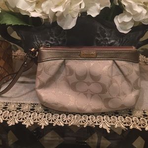 Light gold coach clutch