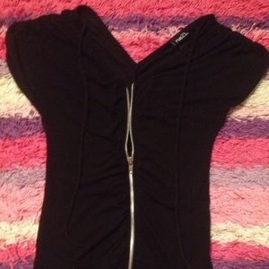 Black shirt sleeve jacket!