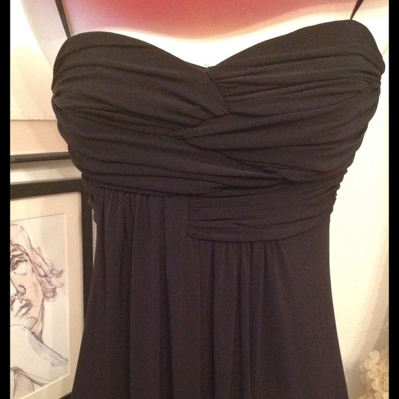 Wrap Front Strapless Convertible Maxi Gown