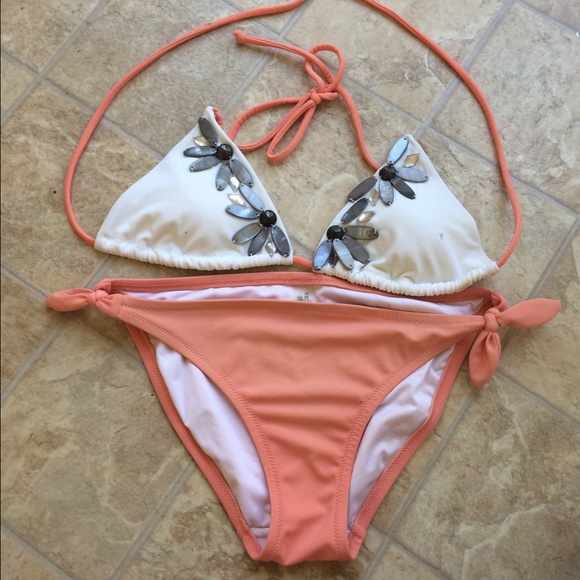 Victoria's Secret coral jewel swimsuit - Picture 1 of 4