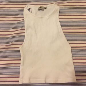 Asos ribbed white crop top