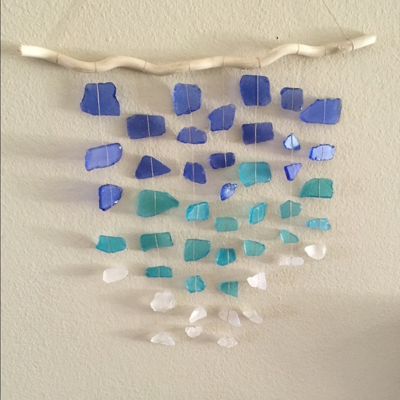 Sea glass wall decor