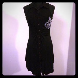 Embellished Cotton Tank Dress