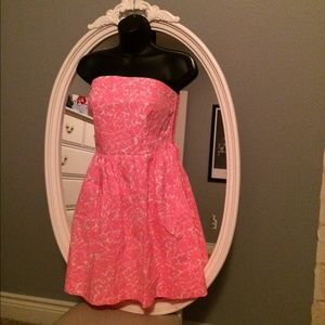 Lilly Pulitzer Cosmo Pink Chandie Strapless Dress