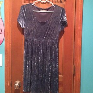 Ice blue American Apparel velvet dress