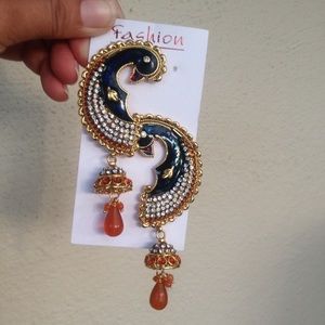 High end peacock design heavy earings