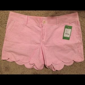 Lilly Pulitzer pink seersucker shorts