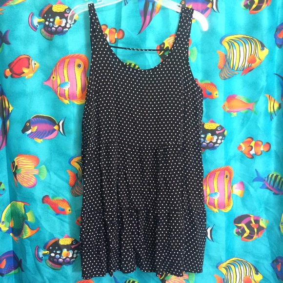 polka dot tiered dress