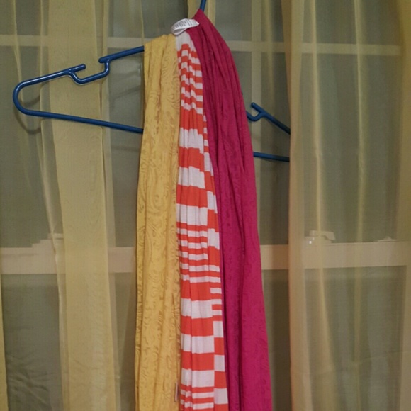 Bundle of 3 infinity scarves.