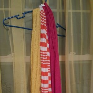 Bundle of 3 infinity scarves.