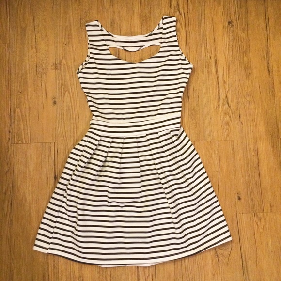 **Brand New** Black & White Striped Dress