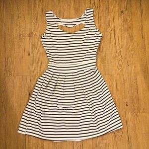 **Brand New** Black & White Striped Dress