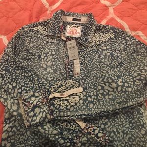 Roar Cheetah print button up