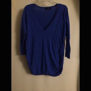 Blue v-neck