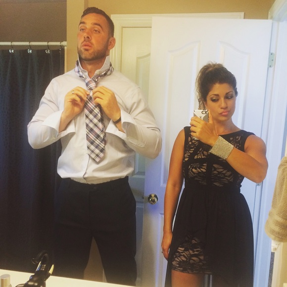 Black lace dress with chiffon 😍