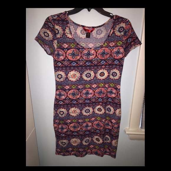 hot kiss bodycon tribal dress L