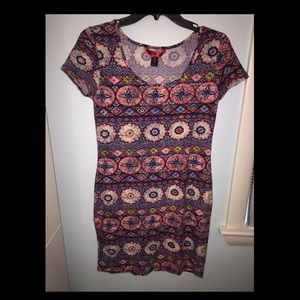 hot kiss bodycon tribal dress L