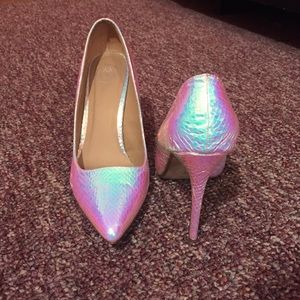 Iridescent Miss Guided High Heels