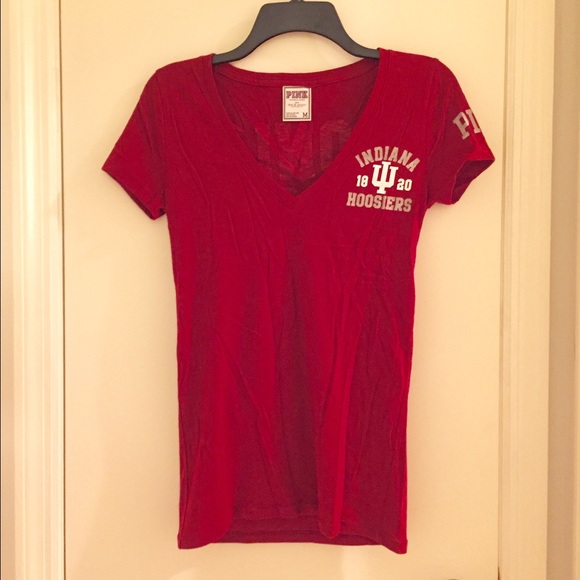 VS PINK V Neck Indiana Hoosier Shirt