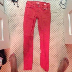 Red lucky brand jeans