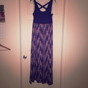 NWT Navy/Floral Maxi Dress