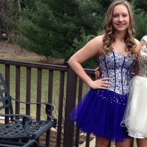 Short purple homecoming dress
