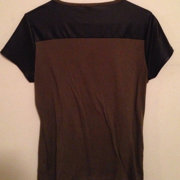 Black and Green faux leather shirt - Picture 2 of 2