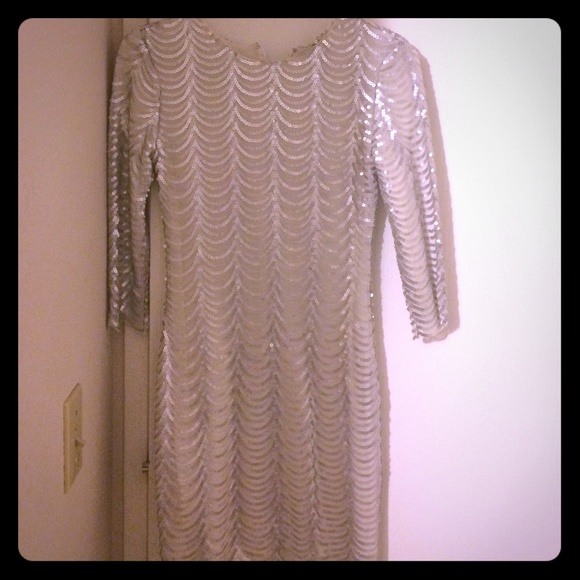 White silver sequin Asos dress
