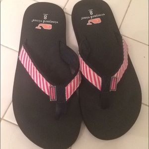 Vineyard Vines Seersucker Flip Flops
