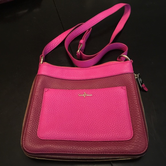 Crossbody by Cole Haan in pink and burgundy