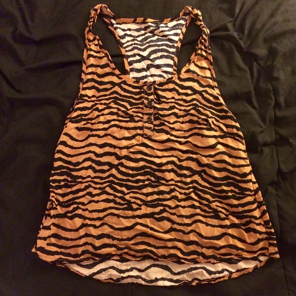 Tiger print racerback top