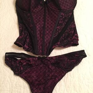 Corset top and with matching thong