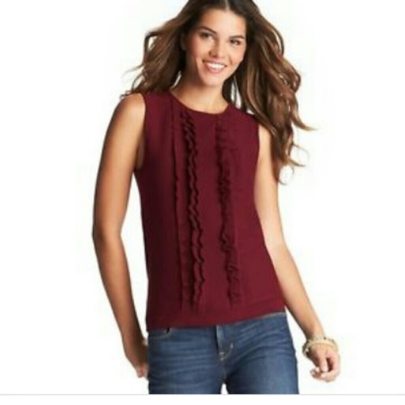 LOFT Sweet Red Sweater Shell