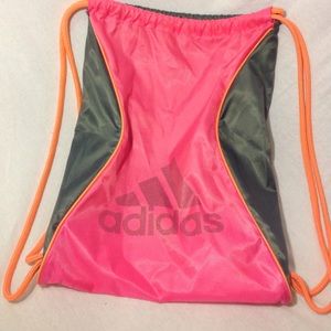Adidas neon drawstring bag