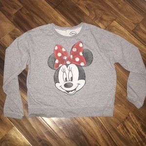 grey Minnie Mouse long-sleeve