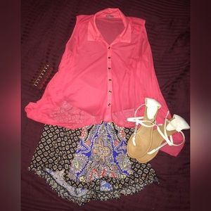 See through collar shirt