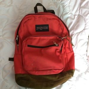 Classic Bright Red Jansport Backpack