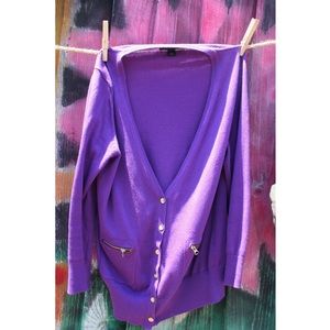 Purple cardigan