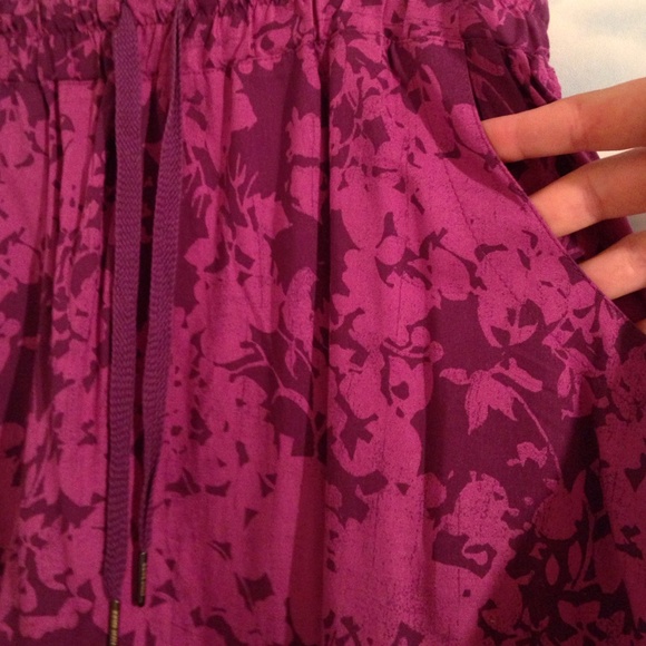 NWT Eddie Bauer XS purple drawstring pocket skirt - Picture 2 of 4
