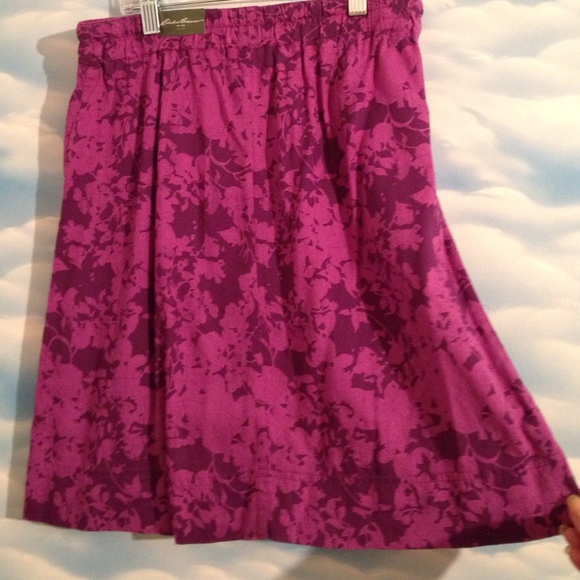 NWT Eddie Bauer XS purple drawstring pocket skirt - Picture 3 of 4