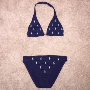 Ralph Lauren Navy two piece swimsuit