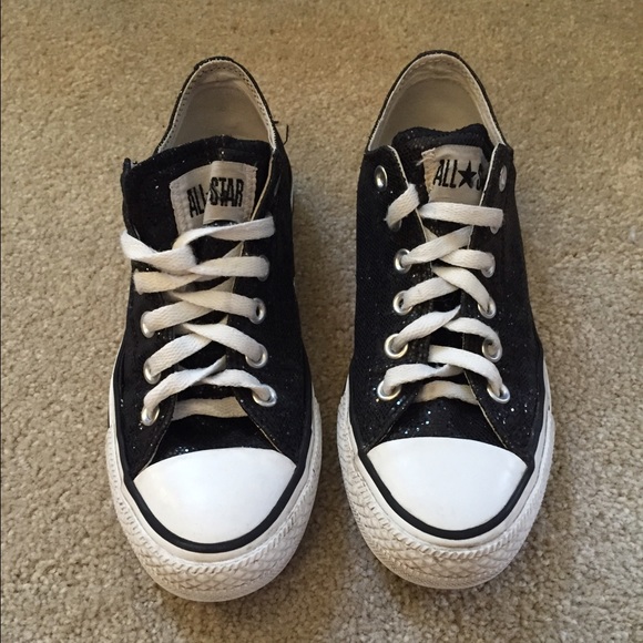 Sparkly Black Converse
