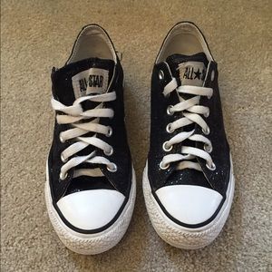 Sparkly Black Converse