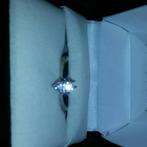 Fancy cut marquee size 8.25 solitaire ring