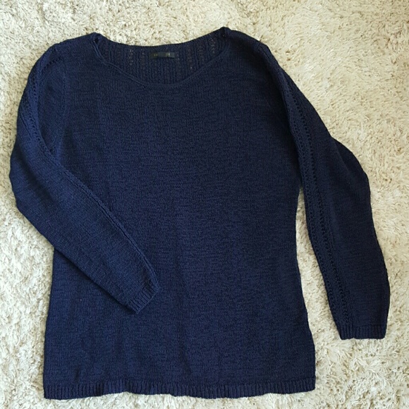 Navy cable knit sweater