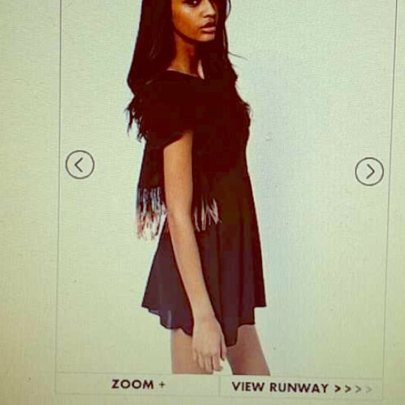 Asos ombré fringe back cutout cocktail dress